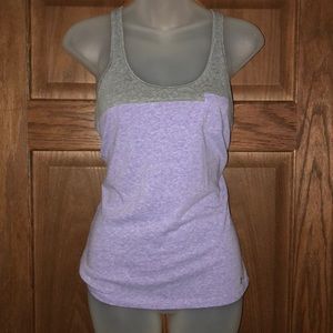 Under Armour Gray purple tank top XS